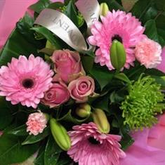 A STUNNING PINK  HAND TIED